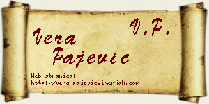 Vera Pajević vizit kartica